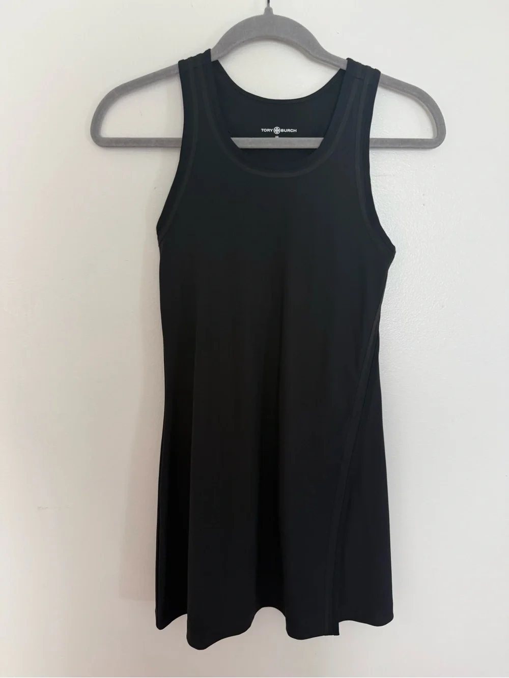 Tory Burch Tennis Dress Side-Slit Mini Active in Black